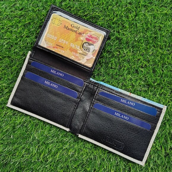 Printed Leather Bifold Wallet for Men – Slim, Stylish & Durable - Picture 2 of 6